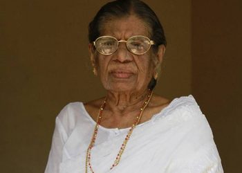 K.R. Gowriamma, head of JSS at her residence on May 9, 2013. Photo/Sivaram V.