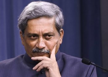 Indian Defense MinisterManohar Parrikar listens during a joint news conference with Defense Secretary Ash Carter at the Pentagon, Monday, Aug. 29, 2016. (AP Photo/Jacquelyn Martin)