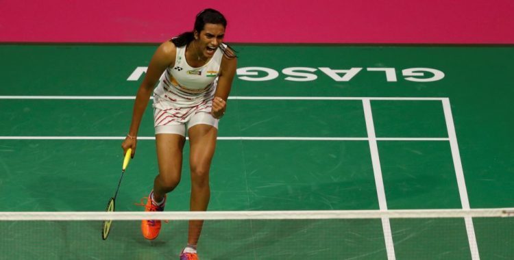 Badminton - Badminton World Championships - Glasgow, Britain - August 26, 2017      India's Pursarla V Sindhu celebrates against China's Chen Yufei   REUTERS/Russell Cheyne - RTX3DGR0