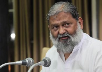 Haryana Health Minister Anil Vij addressing to media during Vidhan Sabha Session in Chandigarh on Wednesday, March 30 2016. Express photo by Jasbir Malhi