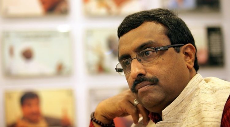 Ram Madhav, BJP National General Secretary, at the Indian Express idea exchange in New Delhi on April 7th 2015. Express photo by Ravi Kanojia.