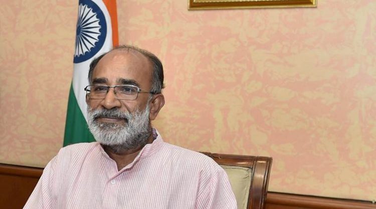 New Delhi: Alphons Kannanthanam, the new Minister of State (Independent charge) before taking  charge of his office in New Delhi on Monday. PTI Photo by Shahbaz Khan(PTI9_4_2017_000058b)