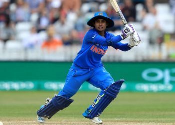 DERBY, ENGLAND - JUNE 24:  Mithali Raj of India bats during the England v India group stage match at the ICC Women's World Cup 2017 at The 3aaa County Ground on June 24, 2017 in Derby, England.  (Photo by Richard Heathcote/Getty Images)