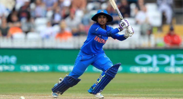 DERBY, ENGLAND - JUNE 24:  Mithali Raj of India bats during the England v India group stage match at the ICC Women's World Cup 2017 at The 3aaa County Ground on June 24, 2017 in Derby, England.  (Photo by Richard Heathcote/Getty Images)