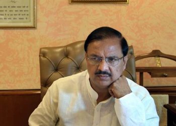 Dr. Mahesh Sharma, Minister of State for Culture (Independent Charge), Tourism (Independent Charge) and Civil Aviation, at his office in New Delhi on August 8th 2015. Express photo by Ravi Kanojia.