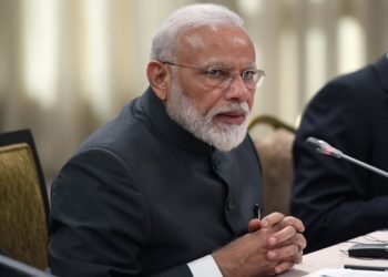 Indian Prime Minister Narendra Modi attends a meeting with Russian President Vladimir Putin on the sidelines of the Shanghai Cooperation Organisation (SCO) summit in Bishkek, Kyrgyzstan June 13, 2019. Sputnik/Grigory Sysoyev/Kremlin via REUTERS ATTENTION EDITORS - THIS IMAGE WAS PROVIDED BY A THIRD PARTY.
