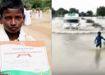 ആംബുലൻസിന് വഴി കാണിച്ച് വെങ്കിടേഷ് പ്രളയജലത്തിലൂടെയോടി ; ധീരതയ്ക്കുള്ള പുരസ്കാരം സമ്മാനിച്ച് രാഷ്ട്രം