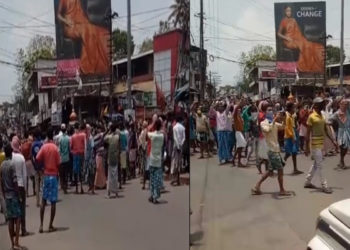 ചങ്ങനാശ്ശേരിയില്‍ ഭക്ഷണത്തിനായി തെരുവിലിറങ്ങി നൂറ് കണക്കിന് പേര്‍ : ലോക്ക് ഡൗണ്‍ ലംഘിച്ച്  അതിഥി തൊഴിലാളികള്‍ റോഡില്‍ കുത്തിയിരുന്നു