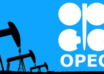 (©gumpapa/stock.adobe.com)
stock-OPEC-01-adobe
OPEC logo and silhouette industrial oil pump jack on rustic blue background