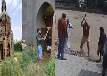 പള്ളുരുത്തിയില് വിഗ്രഹം തകര്ത്തത് കാണാത്തവര്, സിനിമാ സെറ്റ് തകര്ത്തതില് ചാടിവീഴുമ്പോള്…