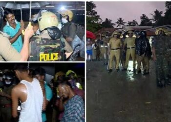 തിരുവനന്തപുരത്ത് അന്യസംസ്ഥാന തൊഴിലാളികളും പോലീസും തമ്മിൽ സംഘർഷം : എഴുന്നൂറോളം വരുന്ന തൊഴിലാളികൾ തെരുവിലിറങ്ങി