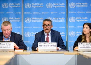 World Health Organization leaders at a press briefing on COVID-19, held on March 6 at WHO headquarters in Geneva. Here's a look at its history, its mission and its role in the current crisis.