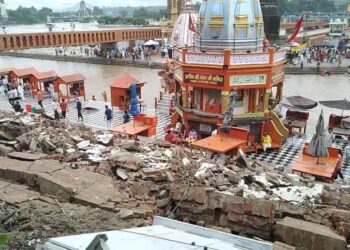 ഹരിദ്വാറിൽ കനത്ത പേമാരിയും ഇടിമിന്നലും : ഹർ കി പുരിയ്ക്ക് കേടുപാട് സംഭവിച്ചു