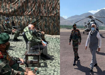 ലഡാക്കിൽ അപ്രതീക്ഷിതമായി പ്രധാനമന്ത്രി നരേന്ദ്രമോദിയുടെ സന്ദർശനം : നിമുവില്‍ സംയുക്ത സൈനിക ഉദ്യോഗസ്ഥരുമായി കൂടിക്കാഴ്ച