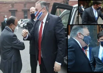 ഡോവലിന്റെയും പോംപിയോയുടെയും എല്‍ബോ ബംബ്‌സ് സോഷ്യൽ മീഡിയ ഏറ്റെടുത്തു : അമേരിക്കയുമായുള്ള ഇന്ത്യയുടെ നിര്‍ണായകമായ പ്രതിരോധ ഇടപാടുകള്‍ക്കിടയിലെ രസകരമായ നിമിഷങ്ങൾ