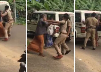 കൊല്ലത്ത് വാഹന പരിശോധനക്കിടെ പൊലീസ് അതിക്രമം; വയോധികനെ എസ് ഐ മുഖത്തടിച്ചു