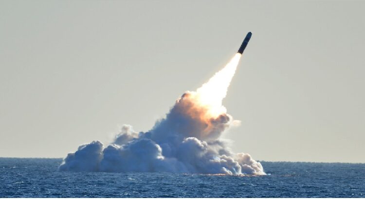 The new weapon is designed to be launched on a ballistic missile fired from a submarine.