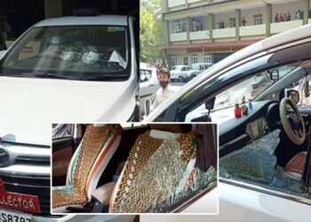 കോഴിക്കോട് കളക്‌ടറുടെ ഔദ്യോഗിക വാഹനത്തിന് നേരെ കല്ലേറ്; പ്രതി പൊലീസ് കസ്റ്റഡിയില്‍