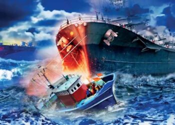 മത്സ്യബന്ധന ബോട്ട് കപ്പൽ ഇടിച്ചു തകർന്നു; രണ്ട് മരണം; 12 പേരെ കാണാതായി