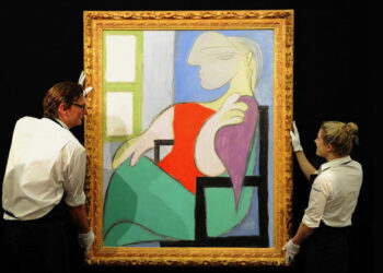 പിക്കാസോയുടെ പെയിന്‍റിംഗ്​ ലേലത്തിന്​ പോയത്​ പ്രതീക്ഷിച്ചതിനേക്കാള്‍ ഇരട്ടി വിലയ്ക്ക്; ‘വുമണ്‍ സിറ്റിംഗ്​ നിയര്‍ എ വിന്‍ഡോ വിറ്റുപോയത്‌ 103.4 മില്യന്‍ ഡോളറിന്