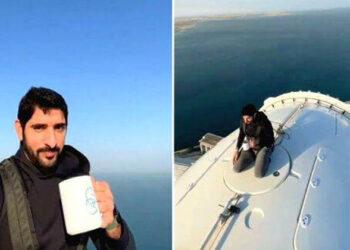 ഐന്‍ ദുബായ് കറങ്ങിത്തുടങ്ങി; ഏറ്റവും ഉയരത്തിൽ കയറി വിസ്മയം തീർത്ത് ഷെയ്ഖ് ഹംദാൻ; വീഡിയോ വൈറല്‍