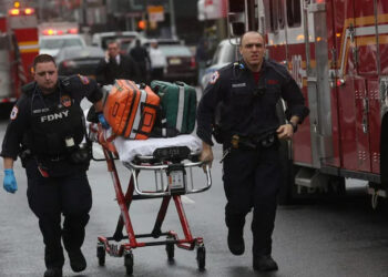 ന്യൂയോർക്കിൽ ഭൂഗർഭ റെയിൽവേ സ്റ്റേഷനിൽ വെടിവെപ്പ്; 13 പേർക്ക് പരിക്ക്; സ്ഫോടക വസ്തു കണ്ടെടുത്തു