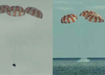 മനുഷ്യരെ ചന്ദ്രനിലെത്തിക്കുന്നതിൻറെ ആദ്യപടി; ചാന്ദ്രദൗത്യപേടകം ഓറിയോൺ ദൌത്യം പൂർത്തിയാക്കി ഭൂമിയിൽ മടങ്ങിയെത്തി