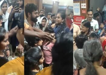 സ്‌ക്രീനിൽ കണ്ട മാളികപ്പുറം സിനിമ കഴിഞ്ഞ് പുറത്തിറങ്ങിയപ്പോൾ കൺമുൻപിൽ;  തലയിൽ കൈവെച്ച് അനുഗ്രഹിച്ചും സ്‌നേഹം പ്രകടിപ്പിച്ചും അമ്മമാർ