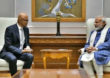 ‘ ഇത് ഇന്ത്യയുടെ സമയമാണ് ‘ ; പ്രധാനമന്ത്രിയുമായി കൂടിക്കാഴ്ച്ച നടത്തി മൈക്രോസോഫ്റ്റ് ചെയർമാൻ സത്യ നാദെല്ല