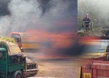 തളിപ്പറമ്പിലെ പോലീസ് ഡംപിംഗ് യാർഡിൽ വൻ തീപിടുത്തം; 500 ലധികം വാഹനങ്ങൾ കത്തിനശിച്ചു