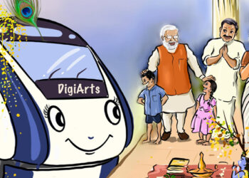 വിഷുക്കണിയായി വന്ദേഭാരത് ; വീണ്ടും കിടിലൻ ചിത്രവുമായി ഡിജി ആർട്ട്സ്