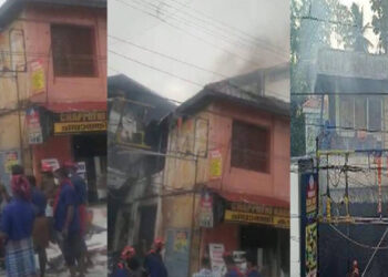 തിരുവനന്തപുരം ആര്യശാലയിൽ കെമിക്കൽ ഗോഡൗണിൽ വൻ തീപിടുത്തം