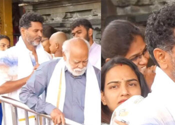 അമ്പതാം വയസിലെ രാജകുമാരി; ഭാര്യയും കുഞ്ഞുമായി തിരുപ്പതി ദർശനം നടത്തി പ്രഭുദേവ