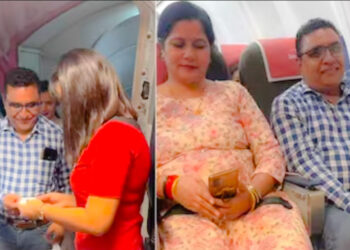 എയർഹോസ്റ്റസായ മകളുടെ ജോലി കാണാൻ വിമാന യാത്ര ചെയ്ത് മാതാപിതാക്കൾ ; സമൂഹമാദ്ധ്യമങ്ങളിൽ വൈറലായി വീഡിയോ