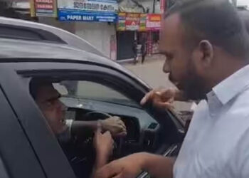 ശബരിമല സന്ദർശനം കഴിഞ്ഞ് മടങ്ങിയ ഡ്രൈവർക്ക് നേരെ കോൺഗ്രസിന്റെ ആക്രമണം