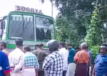 സ്വകാര്യബസിന്റെ ഡ്രൈവർ ബസ്സിനുള്ളിൽ തൂങ്ങിമരിച്ച നിലയിൽ