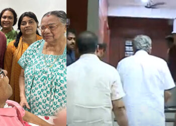 വിഎസിന്റെ പിറന്നാൾ ദിനത്തിൽ പിണറായി എത്തി; വീട്ടുകാരെ ആശംസ അറിയിച്ച് മടങ്ങി