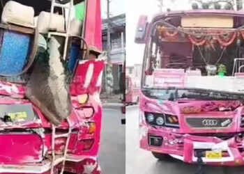 രാമനാട്ടുകരയിൽ സ്വകാര്യ ബസുകൾ കൂട്ടിയിടിച്ചു; എട്ട് പേർക്ക് പരിക്ക്