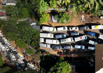 ശബരിമല പാതയിൽ തീർത്ഥാടക വാഹനങ്ങളുടെ നീണ്ട നിര; അയ്യപ്പഭക്തർക്ക് നരകയാതന; ചിത്രങ്ങൾ പങ്കുവെച്ച് കെ സുരേന്ദ്രൻ