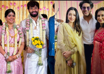 സംവിധായകൻ ആദിക് രവിചന്ദ്രനും നടൻ പ്രഭുവിന്റെ മകൾ ഐശ്വര്യയും വിവാഹിതരായി ; ചടങ്ങിൽ പങ്കെടുത്ത്  വൻ താരനിര