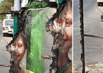 ‘പഴയ കാലത്തെ നല്ല കമ്മ്യൂണിസ്റ്റുകളെ ഓർത്തുപോയി’..; പാതി കരിഞ്ഞ പ്രചാരണ ബോർഡുകളുടെ ചിത്രവുമായി രമ്യ ഹരിദാസ്
