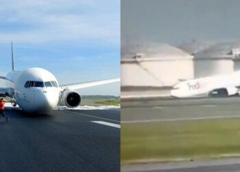 കാർഗോ വിമാനം ലാൻഡ് ചെയ്തത് മുൻ ചക്രങ്ങളില്ലാതെ ; ഒഴിവായത് വൻ ദുരിന്തം