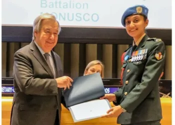 ഇന്ത്യയുടെ യശസ്സ് ഉയർത്തി ഇന്ത്യൻ സൈനിക മേജർ രാധിക സെൻ.; യുഎൻ മിലിട്ടറി ജെൻഡർ അഡ്വക്കേറ്റ് ഓഫ് ദ ഇയർ അവാർഡ് ഏറ്റുവാങ്ങി