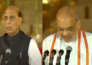 രണ്ടാമനായി രാജ്‌നാഥ് സിംഗ്, അമിത് ഷായും ജെപി നദ്ദയും സത്യപ്രതിജ്ഞ ചെയ്തു