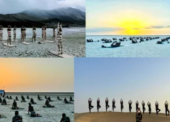 യോഗദിനം ആചരിച്ച് ലോകം; രാജ്യാതിർത്തികളിൽ യോഗ ചെയ്ത് സൈനികർ