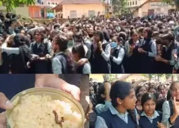 ഉച്ചഭക്ഷണത്തിൽ തേരട്ട ; പരാതി കൊടുത്ത് കൊടുത്ത് മടുത്തു ; അവസാനം പ്രതിഷേധവുമായി കൂട്ടത്തോടെ തെരുവിൽ ഇറങ്ങി വിദ്യാർത്ഥിനികൾ