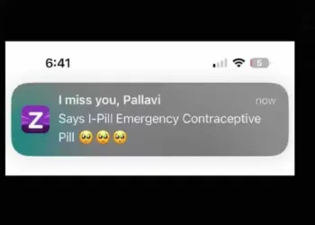 ‘ഐ മിസ് യു’; യുവതിയുടെ പേരെടുത്ത് പറഞ്ഞ് ഗര്‍ഭനിരോധന ഗുളികയുടെ പരസ്യ സന്ദേശം; ഒടുവില്‍ മാപ്പ്