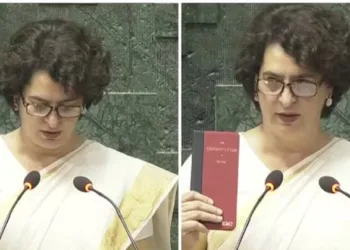 ആദ്യം ചേട്ടൻ പിന്നെ ഞാൻ; എംപിയായി പ്രിയങ്ക വാദ്ര; കസവ് സാരിയിൽ സത്യപ്രതിജ്ഞ