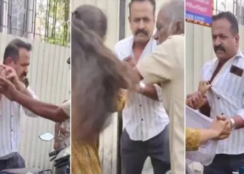 പെൺകുട്ടിയോട് തനിച്ച് വീട്ടിലേക്ക് വരാൻ ആവശ്യപ്പെട്ടു; ജയിലറെ നടുറോഡിൽ ചെരുപ്പൂരി തലങ്ങും വിലങ്ങും തല്ലി പെൺകുട്ടി