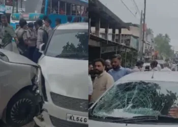 സ്കൂൾ വിദ്യാർത്ഥികൾക്ക് ഇടയിലേക്ക് കാർ ഇടിച്ചു കയറി ; മലപ്പുറത്ത് മൂന്ന് വിദ്യാർത്ഥികൾക്ക് പരിക്ക്